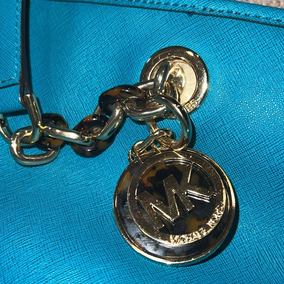 Michael Kors teal and tortoiseshell bag! - Picture 3 of 10